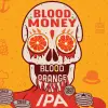 Skull-themed label for Blood Orange IPA.