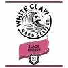 White Claw Black Cherry hard seltzer label.
