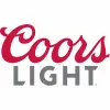 Coors Light logo with red and silver text.