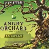 Angry Orchard Green Apple cider label design.