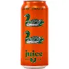 Orange can featuring duck illustrations and "juice."