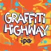 Colorful graffiti-style label for IPA beer.
