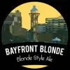 Circular label design for Bayfront Blonde ale.